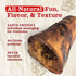 Natural Farm Dog Bones for Large Dogs, 5-6 Inch, 2-Pack, 100% Beef Bone Marrow, Grain-Free, Long-Lasting Chews