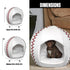 Maccabi Art Baseball Dog Bed, 16x18x16 Igloo Design, Sports Themed for Small Dogs, Puppies, and Cats