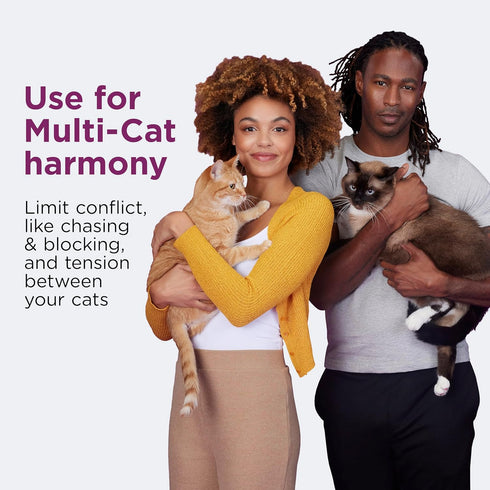 Comfort Zone MultiCat Diffuser Refills, 2 Pack; Cat Calming Pheromones, 30-day refills
