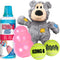 KONG Puppy Starter Dog Toy Kit - Includes Puppy, Easy Treat, Plush Toy & Squeakers for Large Puppies - Blue