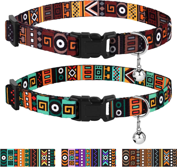 CollarDirect Cat Collar Breakaway with Removable Bell, Set of 2 PCS