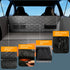 Hammock, 400lbs (Black-54x18) SugarFox Dog Car Seat Cover for Back Seat - Upgraded PU Leather Dog Hard Bottom Backseat