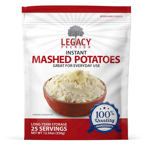 Legacy Essentials Instant Mashed Potato Flakes - 15 Year Shelf Life Freeze