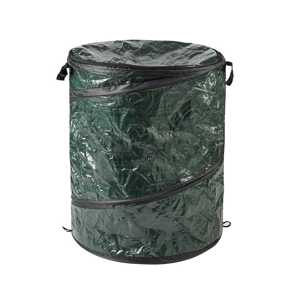 Wakeman 29.5-Gallon Pop Up Outdoor Garbage Can - Collapsible Trash Can for Yard Waste, Laundry, Parties - Camping