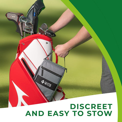 Golf Cooler Bag with 2 Ice Packs - Insulated Sleeve Holds 6 Beer Cans or 2 Wine Bottles, Fits in Golf Bags