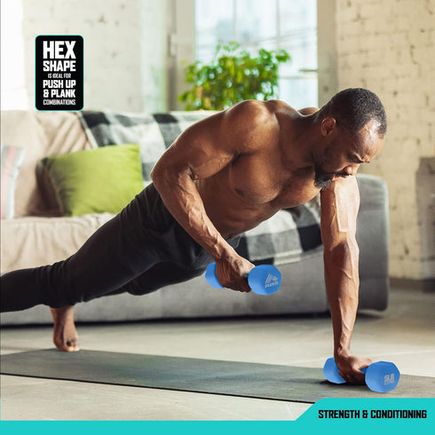 RBX Weights Dumbbells Set, Neoprene Arm Weights with Non-Slip Grip for Home or Gym Training