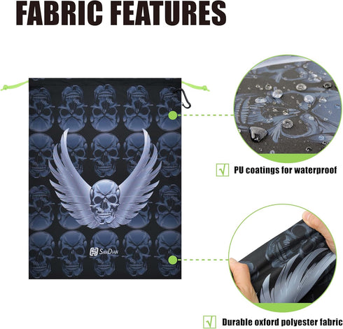 Packing (SP80) SANDIAN, Golf Shoes Pouch Bag, Waterproof Storage Bag, Drawstring Rope Closures, Sublimation Dye Prints