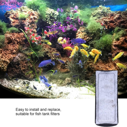 Fish Tank Filter Cartridge - 6Pcs Aquarium Filter Cotton Replacement, Wall Mounted Accessory Cartridge