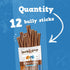 Jack&Pup 6" Bully Sticks 12 Pack for Dogs | Premium Odor Free Beef Pizzle Sticks for Large Dogs | All Natural