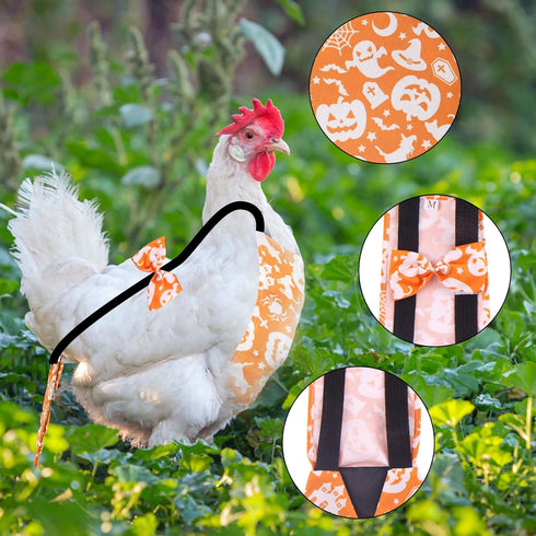 Xokipol 3 1.1 3.3 lb) Pcs Chicken Diapers for Hens, Pet Duck Diapers with Bow Tie, Washable Duck Clothes & Poultry