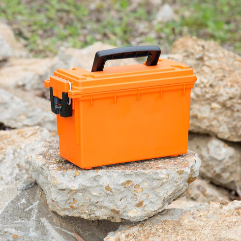 Sheffield 12630 Field Box, Water Resistant Ammo Storage Box for Pistol, Rifle, Shotgun, Stackable, Orange