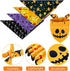 8 Pieces Halloween Dog Bandanas, Adjustable Pet Scarf for Halloween Holiday Costume, Spider Style
