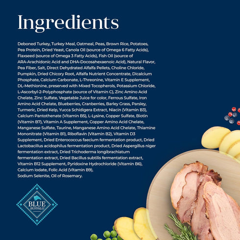Blue Buffalo Basics Dry Dog Food for Puppies - Skin & Stomach Care, Limited Ingredient Diet for Dogs - Turkey Recipe,