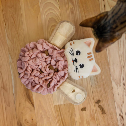 Catstages Snuffle Mat for Cats - Interactive Foraging Toy with Hidden Treats, Non-Slip Base, and Hunting Stimulation
