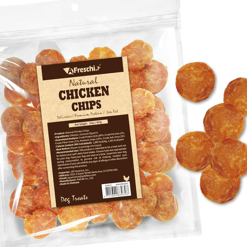 A Freschi srl Chicken Jerky Dog Treats, All Natural, High-Protein, Healthy &