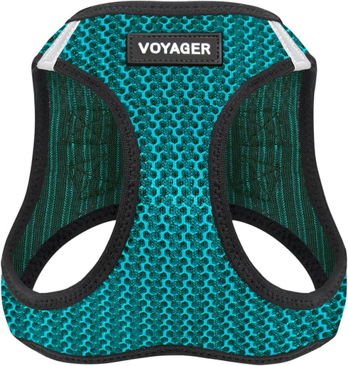 Best Pet Supplies Reflective No Pull Harness for Small, Medium Dogs, Cats - All Weather Mesh, Turquoise 2-Tone, XL