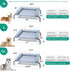 Cooling Elevated Dog Bed with Pillows - Portable Washable Raised Dog Cot with Chew Proof Mesh, Medium, Gray