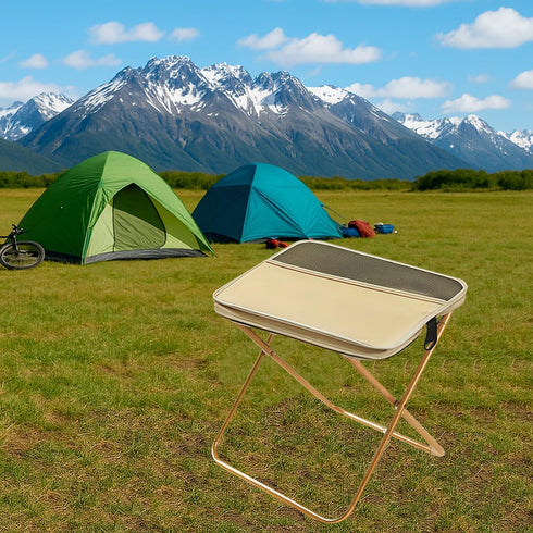 Waspot 300LBS Heavy Duty Oversized Camping Director Chair with Side Table, Capacity Portable Folding Chair for Adults