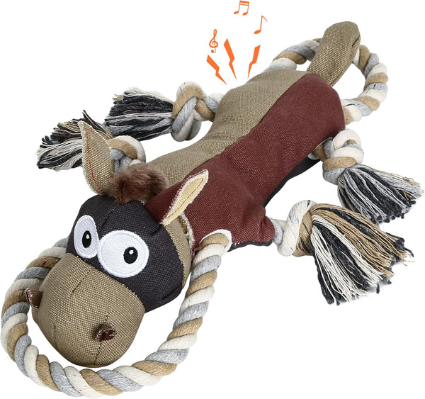 IOKHEIRA Dog Toys for Aggressive Chewers, Tough Indestructible Squeaky Toys for Large Dogs