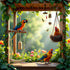 PurYupearl Chicken Swing Chicken Toy Perch Chicken Stand Bird Chew Toy for Birds Parrots Training Stand Holder Bird Toy