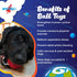 SodaPup Spotnik Asteroid - Durable Dog Ball Toy & Chew Toy Made in USA from Non-Toxic Natural Rubber