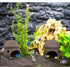WishLotus Aquarium Cave Decoration, Durable Ceramic Fish Tank Ornament Mushroom House for Betta and Shrimp