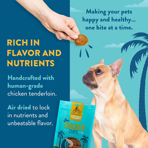 Just Chicken Chips - All Natural Healthy Dog Treats, 16oz for Small, Medium, and Large Breeds