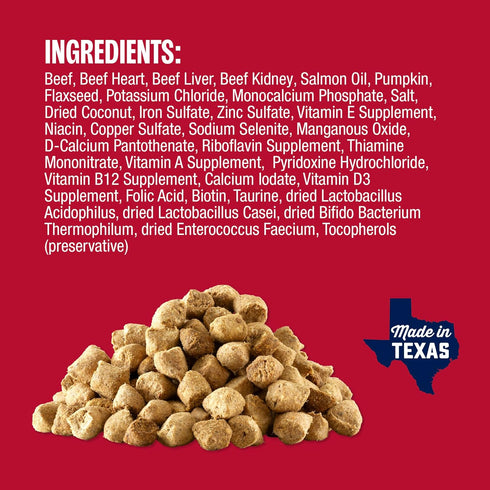 (20oz) Muenster Freeze Dried Beef Bites - Complete Dog Food, Treat, Mixer or Topper - Grain-Free