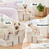 Love's Cabin 3-Step Dog Stairs with Storage, Adjustable Foldable Ramp for Small Medium Large Dogs, Beige