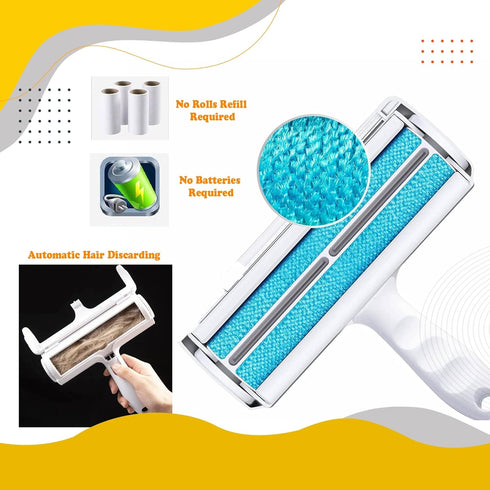 PetnBeyond Pet Hair Remover Roller, Reusable Tool for Fur Removal from Furniture, Clothing, and Bedding, Self-Cleaning