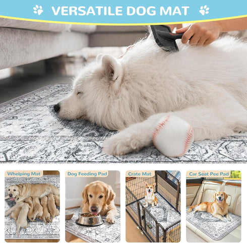 (72"x72") Lahome Extra-Large Washable Dog Pee Pads - Super Absorbent & Waterproof - Leakproof Reusable Mat