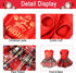 Dog Christmas Outfit, Dresses for Medium Dogs, XXS Puppy Clothes, Holiday Pet Dress, Red, XXS Doggie Costume