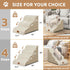 16" H-20 H,3-Step Chair,4-Step (Beige-20 4) Zerbuger Dog Ramp and Stair for Bed Cat Stair for Sofa and Dog Ramp