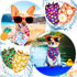 40 Sadnyy Pcs Spring Flower Dog Bandanas Bulk for Dogs Floral Bee Triangle Reversible Dog Bibs Adjustable Puppy