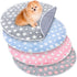 4 Pcs Round Whelping Pee Pads, Washable for Dogs, Waterproof Training Pads, Non-Slip Cat Dog Bed Mat for Crate Kennel