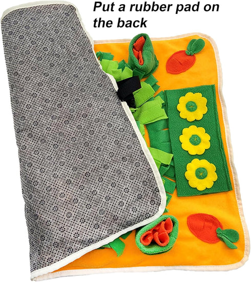 Pet Olfactory Feeding Pad Training Mat - Interactive Puzzle Toy for Dogs & Cats - Natural Foraging Tool - Spring
