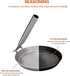 Hunter Pan with Metal Folding Handle for Outdoor Cooking, Roasting Over Open Fire or Grill, Cast Iron