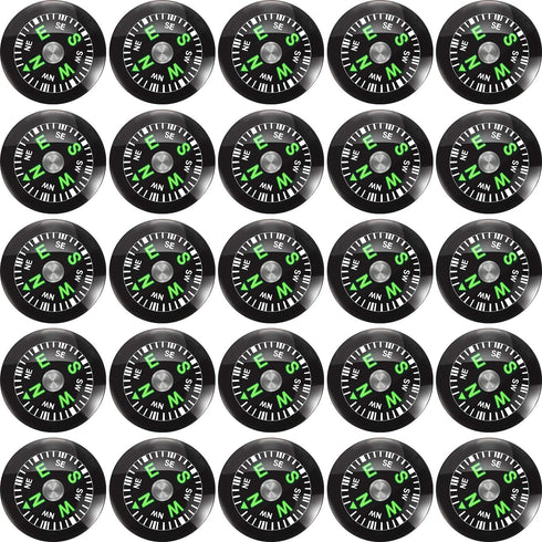 200 Mini Black Survival Compasses - Essential Outdoor Gear