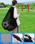 Heavy Duty Soccer Ball Net Bag, 100L Extra Large Capacity for 10-12 Balls, Drawstring Mesh Bag with Zipper Pocket