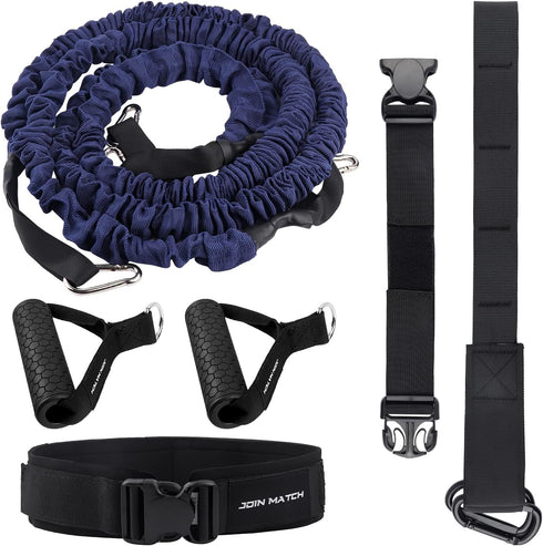 Workout Suspension Resistance Trainer System for Explosive Force, Speed, Stamina, and Muscle Building
