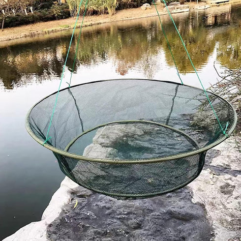 MOUNTTU Crab Net,Fish Trap Crab nets for Crabbing Portable Folding Fishing Fish Net with Thickened Rope for Minnows