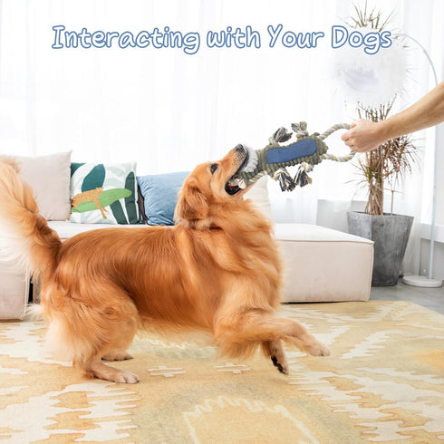 Funny Plush Dog Chew Toys - Interactive Tug of War Puppy Toys for Small, Medium, and Large Dogs, Monkey