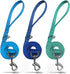 azuza 3 Pack Nylon Dog Leashes, Strong & Durable Basic Style Leash for Small Dogs, Royal Blue/Blue/Green
