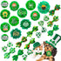 24pcs St. Patrick's Day Dog Bow Ties, Adjustable Green Pet Collar Attachment, Lucky Clover Bowties for Dogs