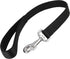 Short Dog Leash - 1" Wide Padded Handle Nylon Traffic Lead, 18" Long, Black Large