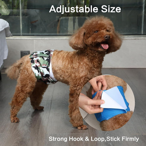 Diapers,5 Pack JoyDaog Reusable Dog Belly Bands for Male Dogs Premium Washable Dog Diapers Male Puppy Nappies Wrap,M