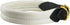 White Soft Genuine Rolled Leather Dog Collar, Brass Hardware, 12.5"-14" Neck Circumference