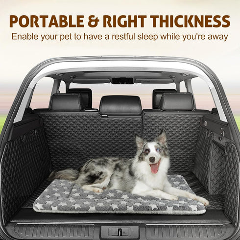 Mora Pets Dog Bed Crate Pad - Ultra Soft Washable Mat with Cute Star Print for Large Medium Small Dogs, 23 x 18 inch