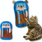 27 Inch Soft Felt Fringe Cat Wall Mat with Charms Purple Bear