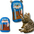 27 Inch Soft Felt Fringe Cat Wall Mat with Charms Purple Bear